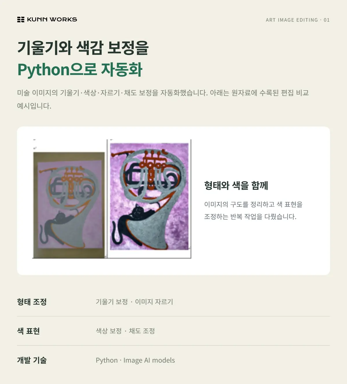 미술 이미지 편집 자동화 사례 자료 1. 제공된 원본 이미지